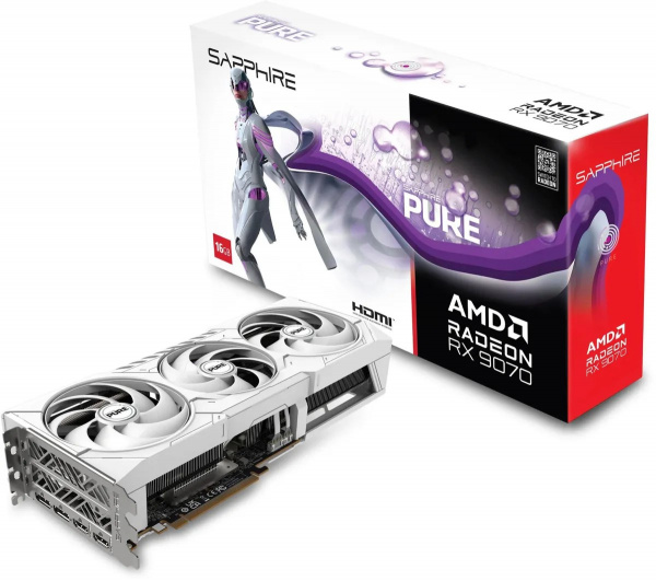 Видеокарта RX9070 16Gb Sapphire Pure OC 11349-02-20G