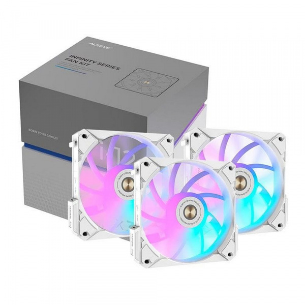 Комплект вентиляторов Alseye i12W-K3 KIT FAN 3*120mm White RGB