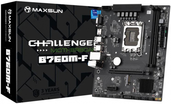 Материнская плата LGA1700 Maxsun MS-Challenger B760M-F DDR4
