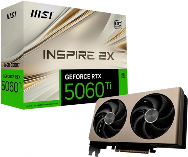 Видеокарта RTX5060Ti 16Gb MSI INSPIRE 2X OC