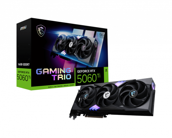 Видеокарта RTX5060Ti 16Gb MSI GAMING TRIO OC