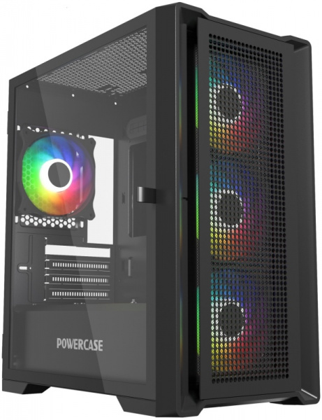 Корпус Powercase Alisio Micro X4B V2 TG ARGB Black (CAMCXB-A4)