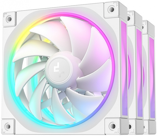 Набор вентиляторов Deepcool FL12 WH-3 IN 1 3шт (R-FL12-WHAPN3-G)