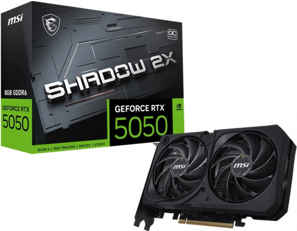 Видеокарта RTX5050 8Gb MSI SHADOW 2X OC