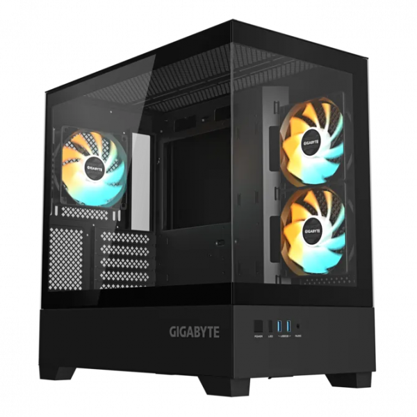 Корпус GIGABYTE C201 Panoramic C201P M-ATX CASE черный