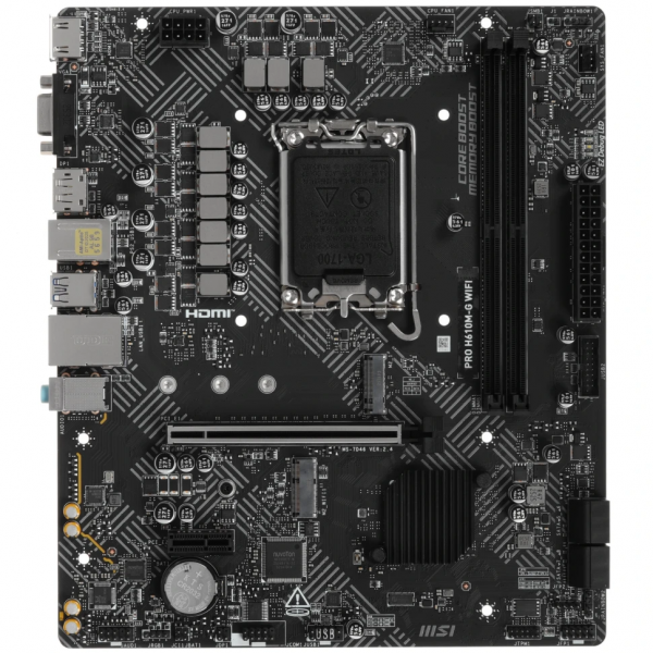 Материнская плата LGA1700 MSI PRO H610M-G WIFI DDR5