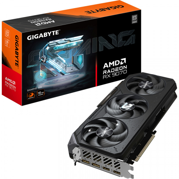 Видеокарта RX9070 16Gb Gigabyte GV-R9070GAMING-16GD