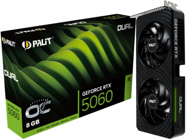 Видеокарта RTX5060 8Gb Palit DUAL OC NE75060S19P1-GB2063D BS