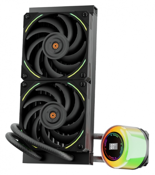 Комплект водяного охлаждения 1STPLAYER CC 240 Black / 2x120mm, ARGB / CC-240-BK